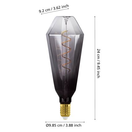 Ściemnialna żarówka LED VINTAGE E27/4W/230V 1800K przydymiona - Eglo 110238