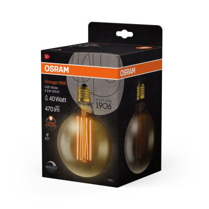 Ściemnialna żarówka LED VINTAGE FILAMENT E27/5,8W/230V 2200K - Osram
