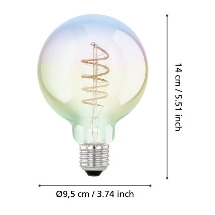 Ściemnialna żarówka LED VINTAGE G95 E27/4W/230V 2000K - Eglo 110207