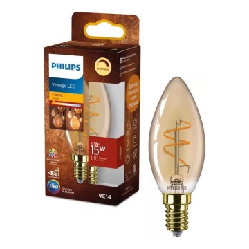 Ściemnialna żarówka LED VINTAGE Philips B35 E14/2,7W/230V 1800K CRI 90