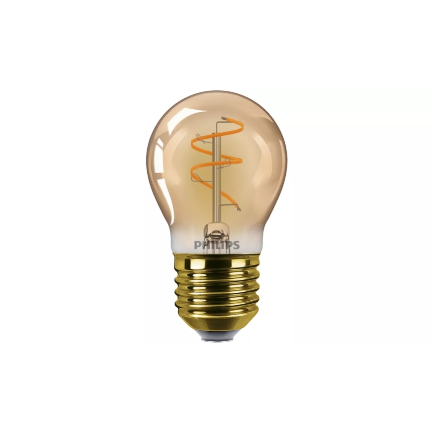 Ściemnialna żarówka LED VINTAGE Philips P45 E27/2,7W/230V 1800K