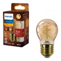 Ściemnialna żarówka LED VINTAGE Philips P45 E27/3,1W/230V 2200K CRI 90