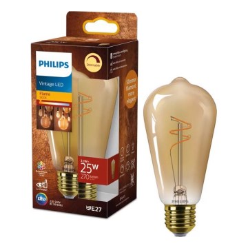 Ściemnialna żarówka LED VINTAGE Philips ST64 E27/3,1W/230V 1800K