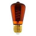 Ściemnialna żarówka LED VINTAGE ST48 E27/4W/230V 2000K czerwona - Eglo 110199