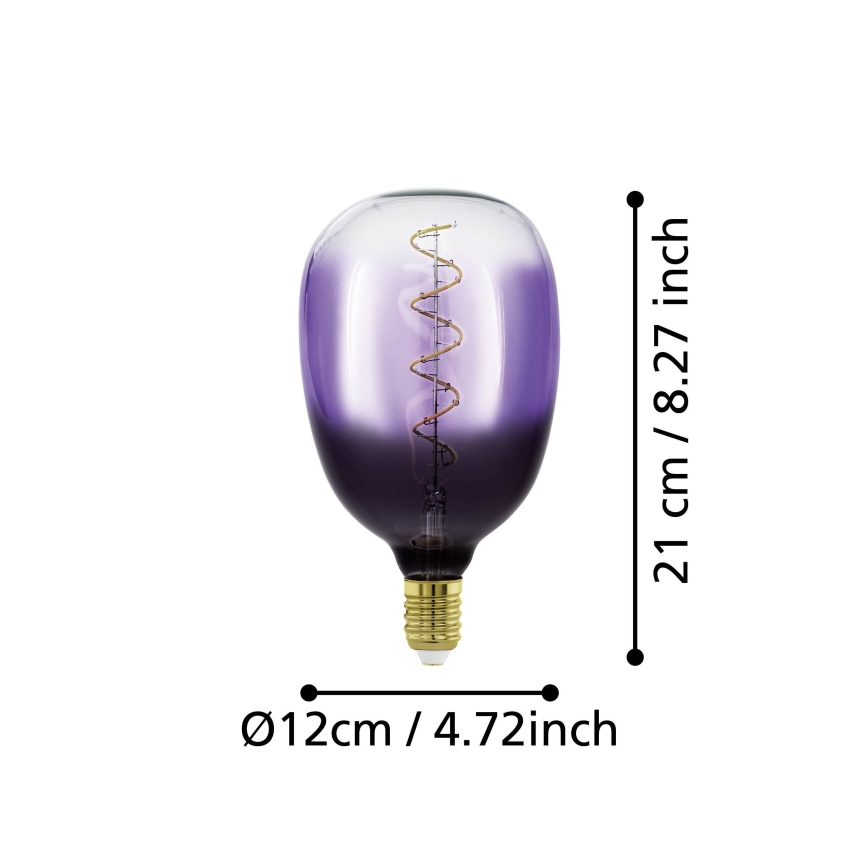 Ściemnialna żarówka LED VINTAGE T120 E27/4W/230V 1800K fioletowa - Eglo 110226