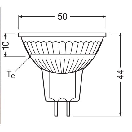LED Ściemnialna żarówka reflektorowa MR16 GU5,3/3,4W/12V 4000K 36° CRI 90 - Ledvance