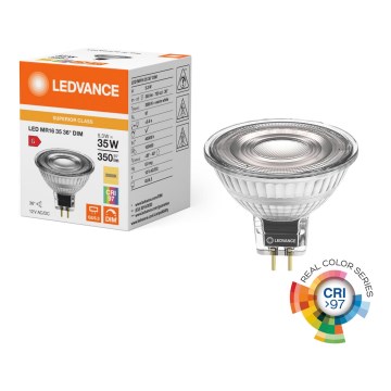 Ściemnialna żarówka reflektorowa LED MR16 GU5,3/5,3W/12V 3000K 36° CRI 97 - Ledvance