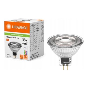 Ściemnialna żarówka reflektorowa LED MR16 GU5,3/6,8W/12V 4000K 36° CRI 90 - Ledvance