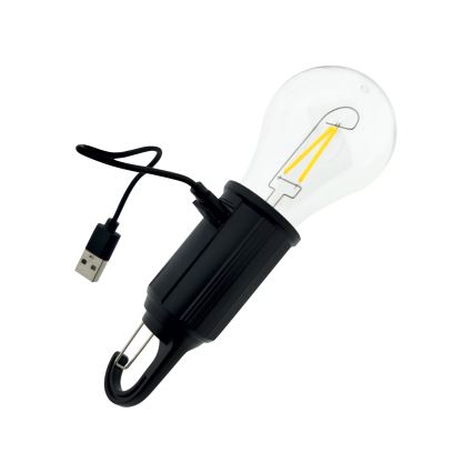 Ściemnialna zewnętrzna wisząca lampa ładowalna LED/3W/5V 400 mAh IP44