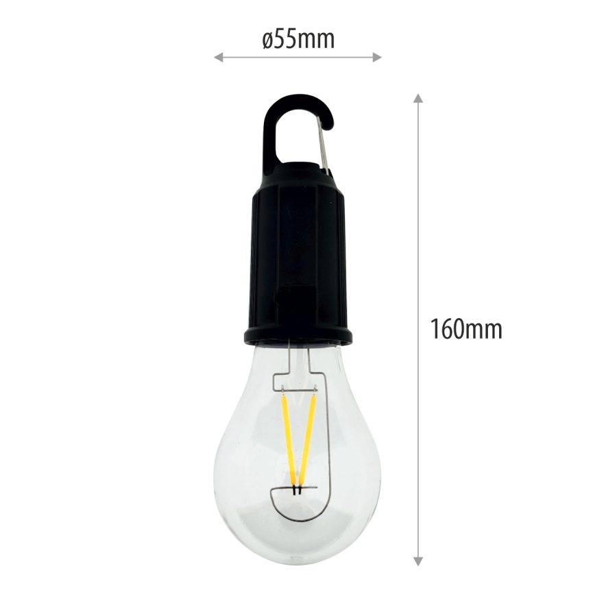 Ściemnialna zewnętrzna wisząca lampa ładowalna LED/3W/5V 400 mAh IP44