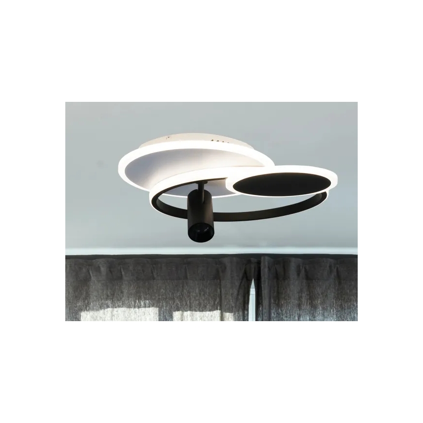 Ściemnialne oświetlenie LED LED/65W/230V 3000-6500K biały/czarny + pilot zdalnego sterowania