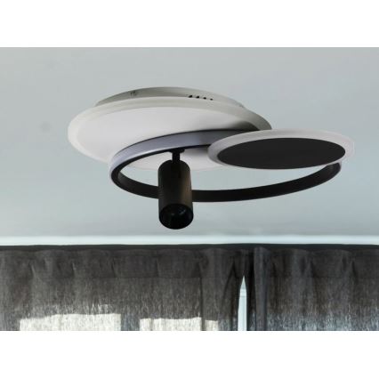 Ściemnialne oświetlenie LED LED/65W/230V 3000-6500K biały/czarny + pilot zdalnego sterowania