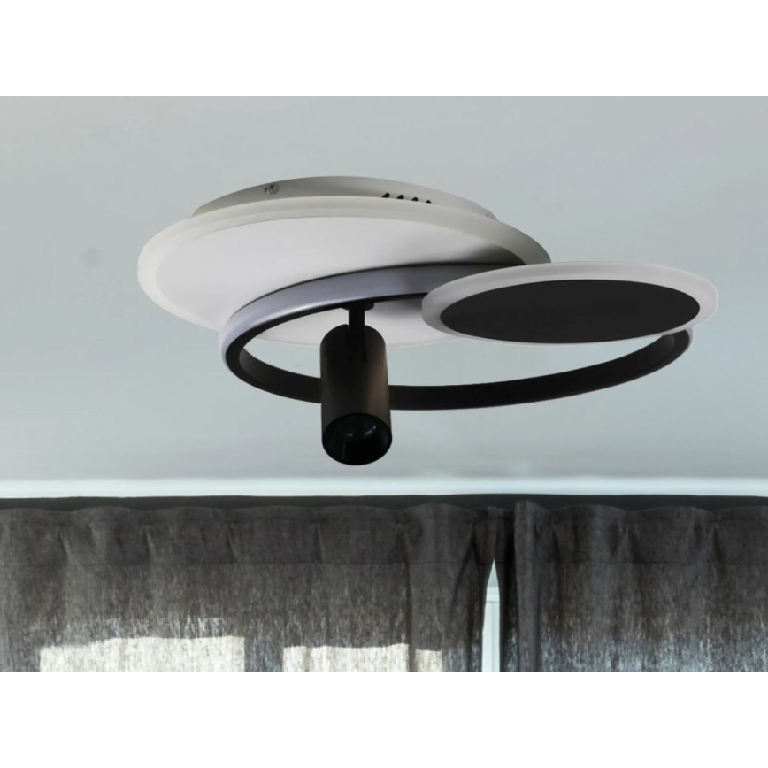 Ściemnialne oświetlenie LED LED/65W/230V 3000-6500K biały/czarny + pilot zdalnego sterowania