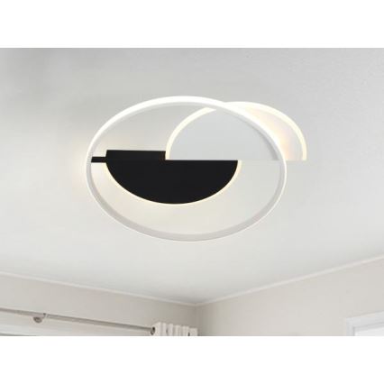 LED Plafon ściemnialny LED/70W/230V 3000-6500K biały/czarny + pilot zdalnego sterowania