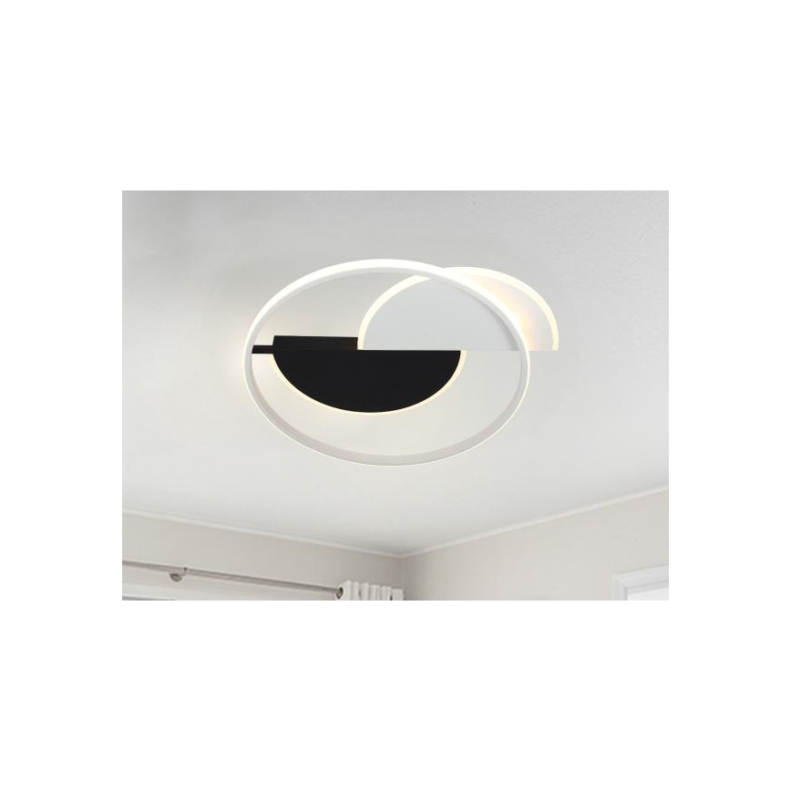 LED Plafon ściemnialny LED/70W/230V 3000-6500K biały/czarny + pilot zdalnego sterowania