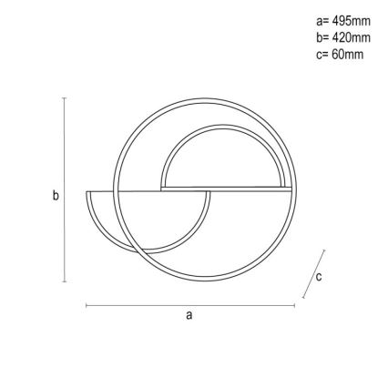 LED Plafon ściemnialny LED/70W/230V 3000-6500K biały/czarny + pilot zdalnego sterowania