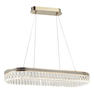 Ściemnialny kryształowy żyrandol LED na lince THALIA LED/50W/230V 3000-6000K + pilot zdalnego sterowania