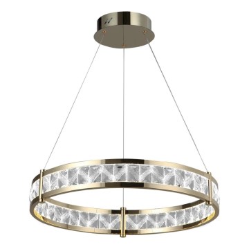 Ściemnialny kryształowy żyrandol LED na przewodzie ENRIQUE LED/40W//230V 3000-6000K, średnica 60 cm + pilot zdalnego sterowania