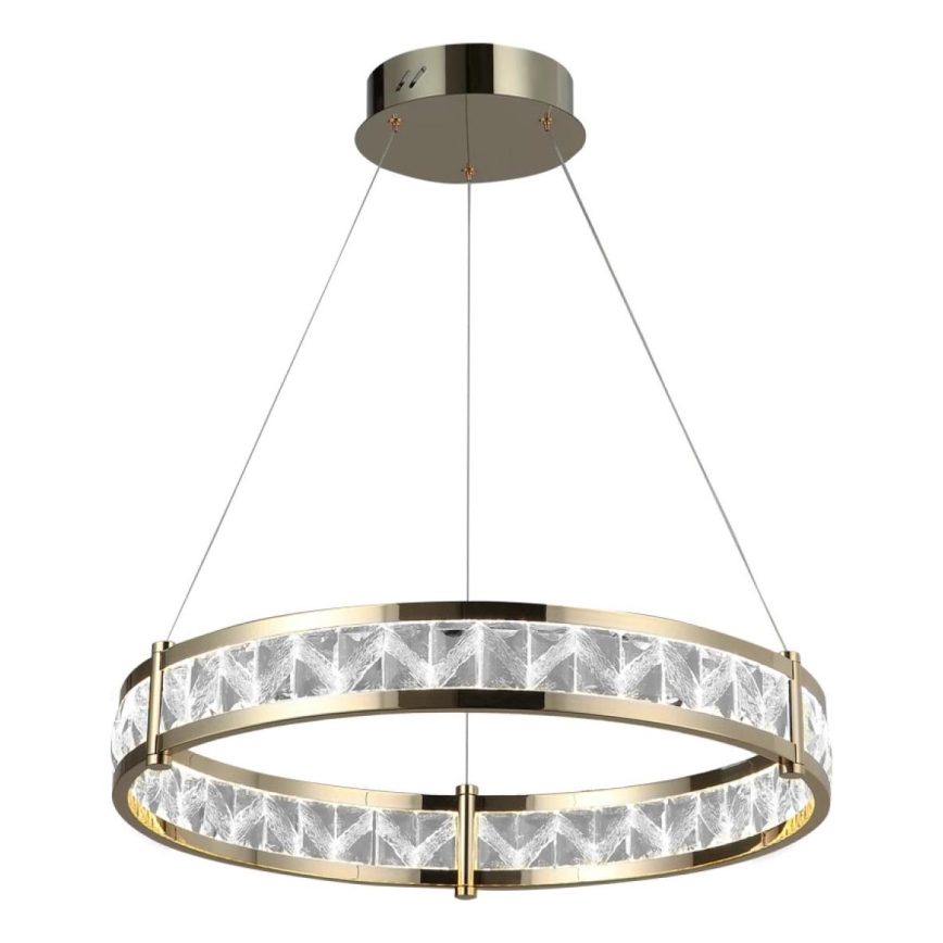 Ściemnialny kryształowy żyrandol na lince ENRIQUE LED/55W//230V 3000-6000K śr. 80 cm + pilot