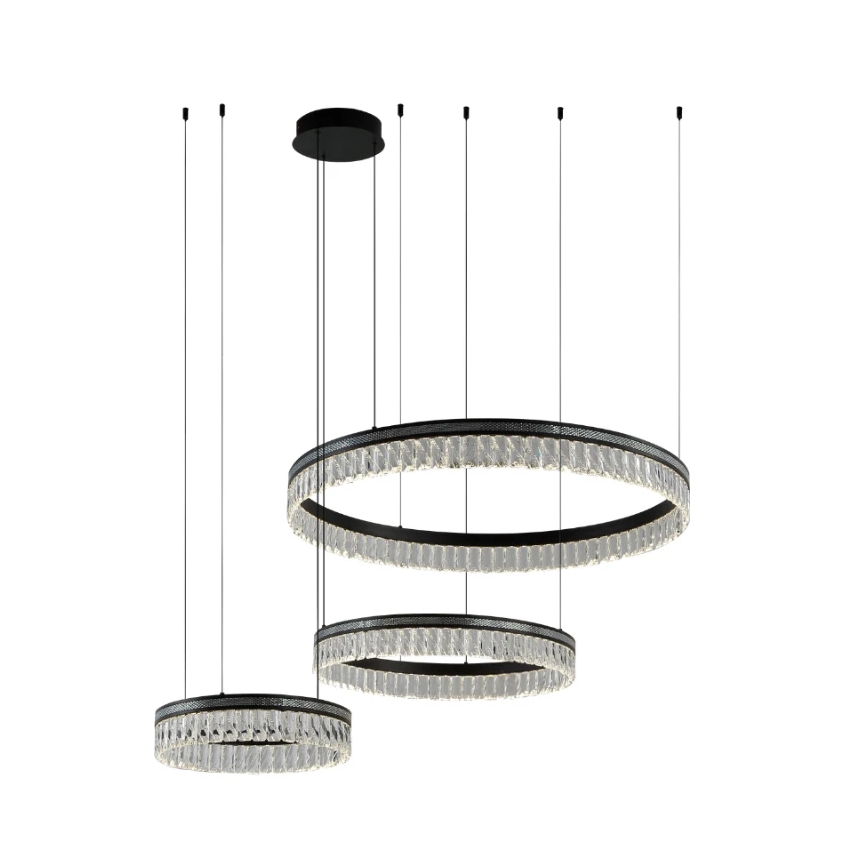 Ściemnialny kryształowy żyrandol LED na lince THALIA LED/120W/230V 3000-6000K + pilot zdalnego sterowania