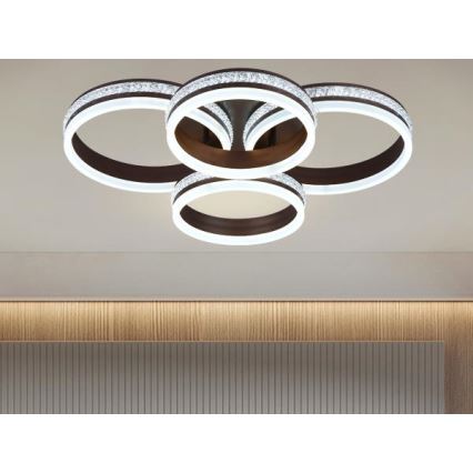 Ściemnialny natynkowy żyrandol LED 150W/230V 3000-6500K + pilot zdalnego sterowania