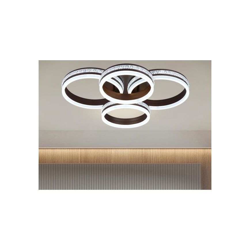 Ściemnialny natynkowy żyrandol LED 150W/230V 3000-6500K + pilot zdalnego sterowania