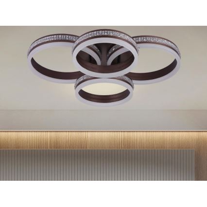 Ściemnialny natynkowy żyrandol LED 150W/230V 3000-6500K + pilot zdalnego sterowania