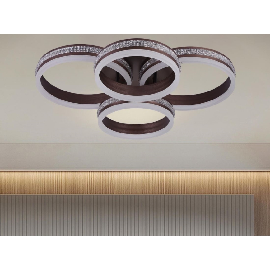 Ściemnialny natynkowy żyrandol LED 150W/230V 3000-6500K + pilot zdalnego sterowania