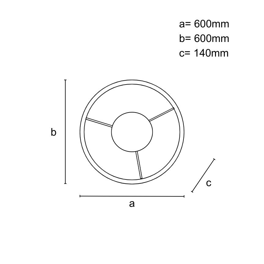 Ściemnialny plafon sufitowy LED/55W/230V 3000-6500K + pilot zdalnego sterowania