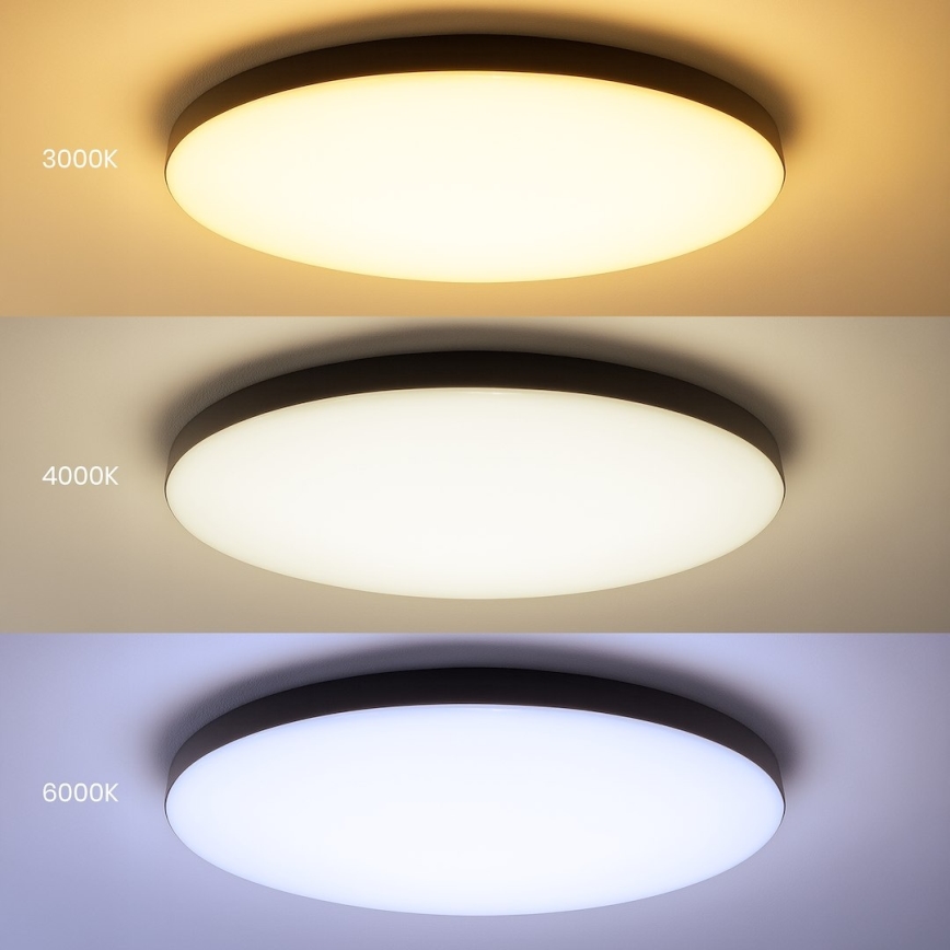 Ściemnialna lampa sufitowa SIENA LED/80W/230V 3000-6000K śr. 75 cm czarna + pilot