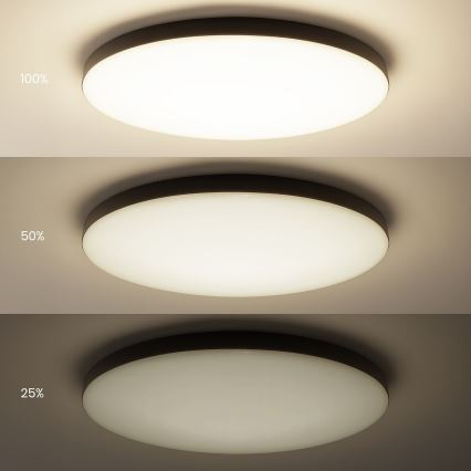 Ściemnialna lampa sufitowa SIENA LED/80W/230V 3000-6000K śr. 75 cm czarna + pilot