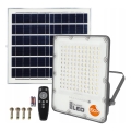 Ściemnialny solarny reflektor LED 150 W/3,2 V 5000 K 15000 mAh IP65 czarny + zdalne sterowanie