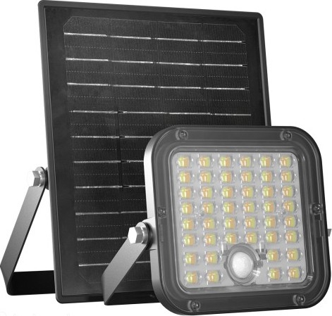 Ściemnialny solarny reflektor LED z czujnikiem LED/10W/3,7V 3000/4000K IP65 3600 mAh + pilot zdalnego sterowania