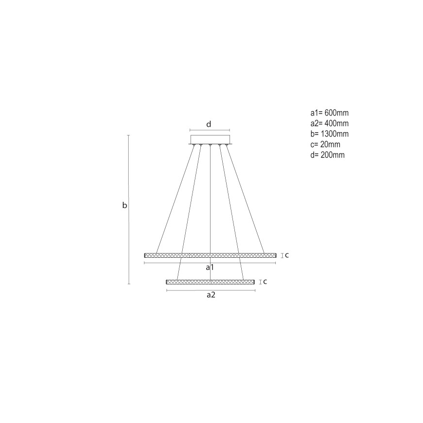 Ściemnialny żyrandol LED na lince LED/150W/230V 3000-6500K + zdalne sterowanie