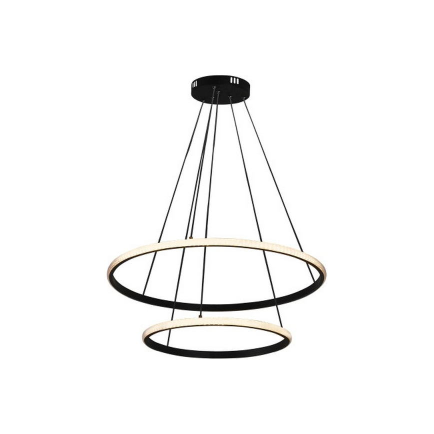 LED ściemnialny żyrandol wiszący na lince LED/55W/230V 3000–6500K, średnica 60 cm + pilot zdalnego sterowania