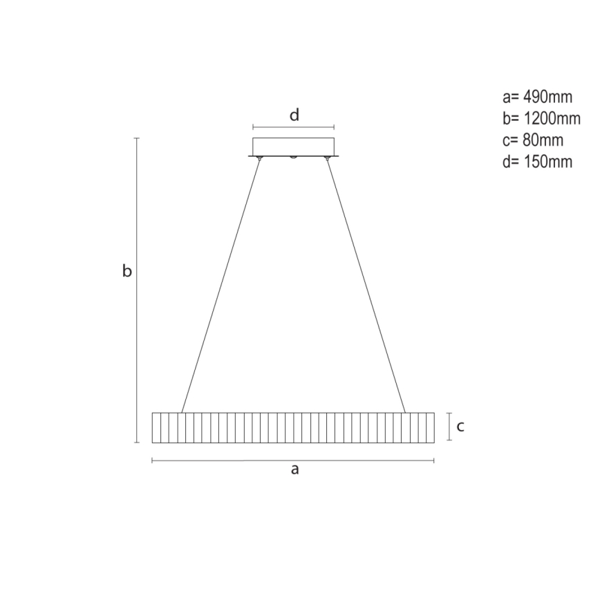 Ściemnialny żyrandol LED na lince LED/75W/230V 3000-6500K śr. 49 cm + pilot