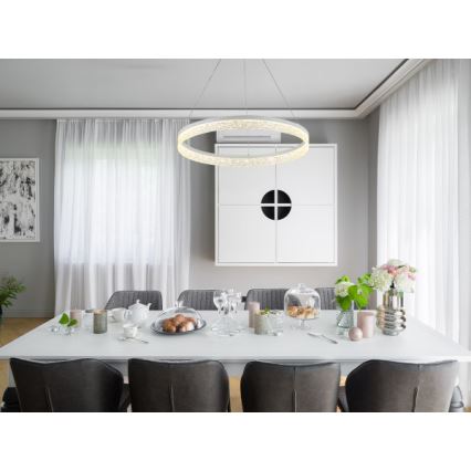 Ściemnialny żyrandol LED na przewodzie ALIANZ LED/60W/230V 3000-6000K śr. 80 cm + zdalne sterowanie