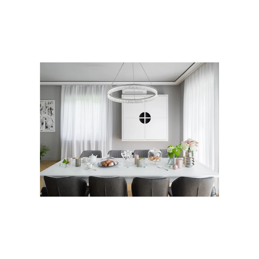 Ściemnialny żyrandol LED na przewodzie ALIANZ LED/60W/230V 3000-6000K śr. 80 cm + zdalne sterowanie