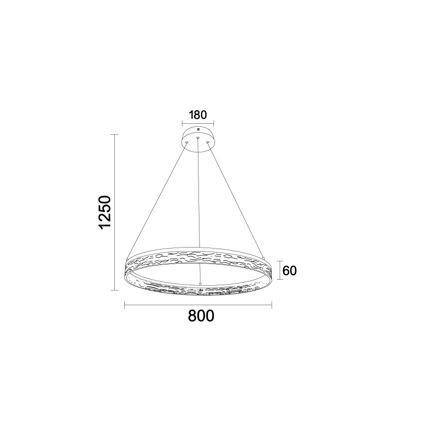 Ściemnialny żyrandol LED na przewodzie ALIANZ LED/60W/230V 3000-6000K śr. 80 cm + zdalne sterowanie