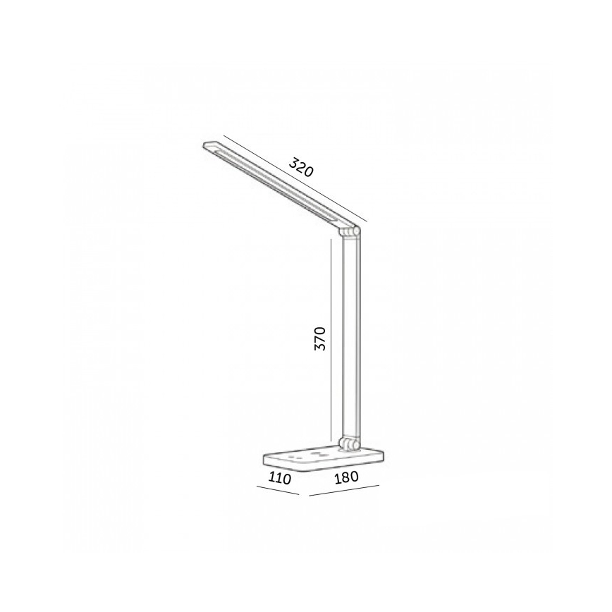 LED Ściemniana lampa biurkowa z bezprzewodowym ładowaniem QI NOBLITE Q LED/7W/230V 3000/4000/6500K czarna