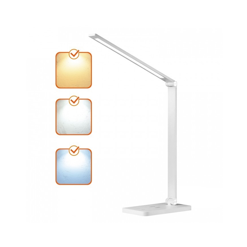 LED ściemniana lampka biurkowa z ładowaniem bezprzewodowym NOBLITE Q LED/7W/230V 3000/4000/6500K biała