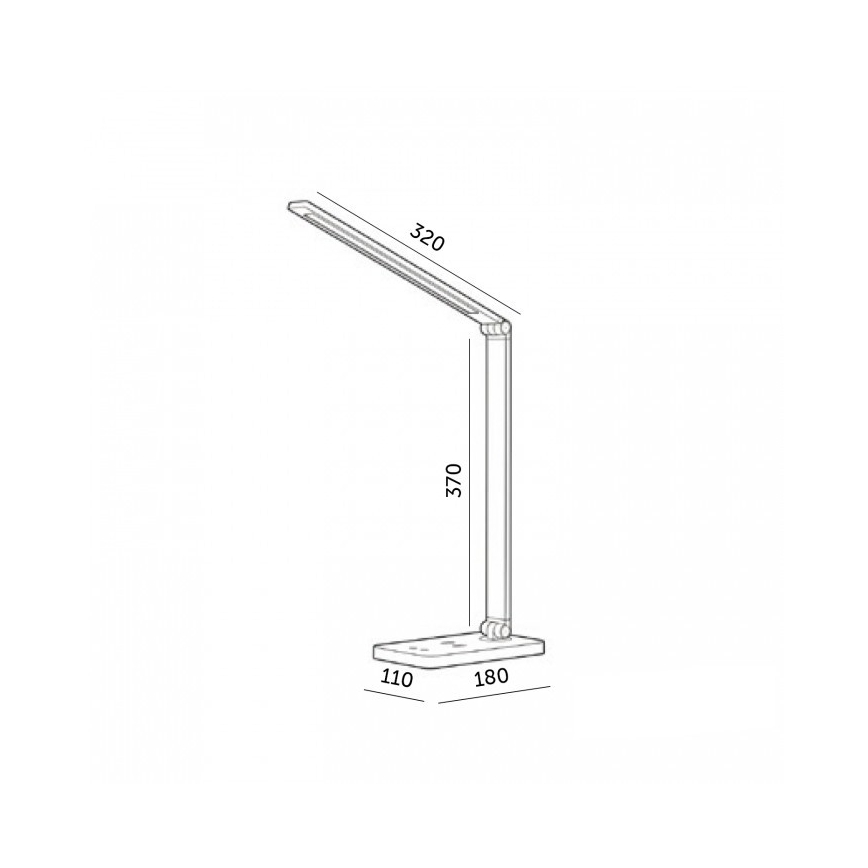 LED ściemniana lampka biurkowa z ładowaniem bezprzewodowym NOBLITE Q LED/7W/230V 3000/4000/6500K biała