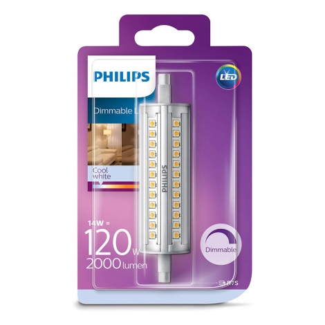 Ściemniana żarówka LED Philips R7s/14W/230V 4000K 118 mm