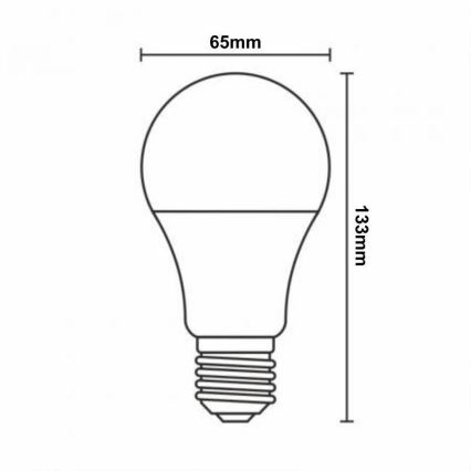 Ściemniana żarówka LED RGBW A60 E27/15W/230V 2700-6500K Wi-Fi Tuya