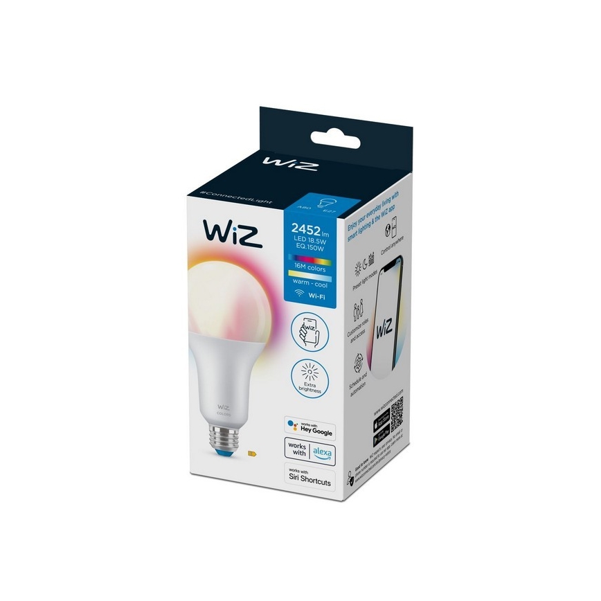 Ściemniana żarówka LED RGBW A80 E27/18,5W/230V 2200-6500K CRI 90 Wi-Fi - WiZ