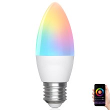 Ściemniana żarówka LED RGBW C37 E27/6,5W/230V 2700-6500K Wi-Fi - Aigostar