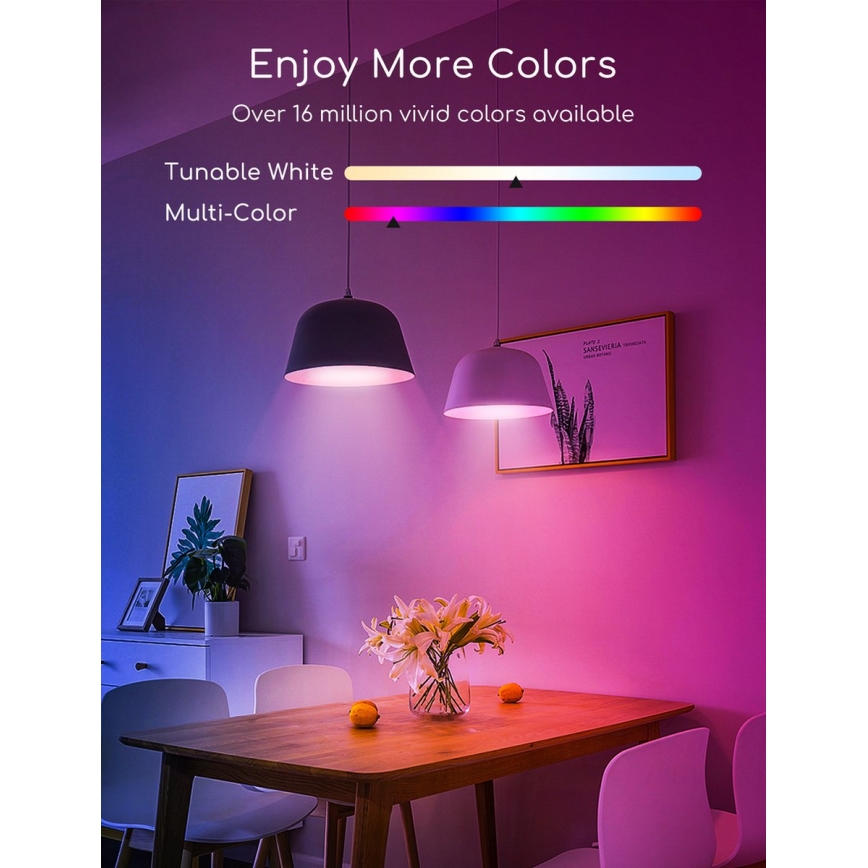 Ściemniana żarówka LED RGBW C37 E27/7W/230V 3000-6500K Wi-Fi - Aigostar
