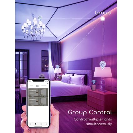 Ściemniana żarówka LED RGBW C37 E27/7W/230V 3000-6500K Wi-Fi - Aigostar