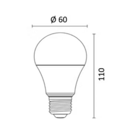 Ściemniana żarówka LED RGBW E27/8,5W/230V 3000-6500K Wi-Fi - Reality