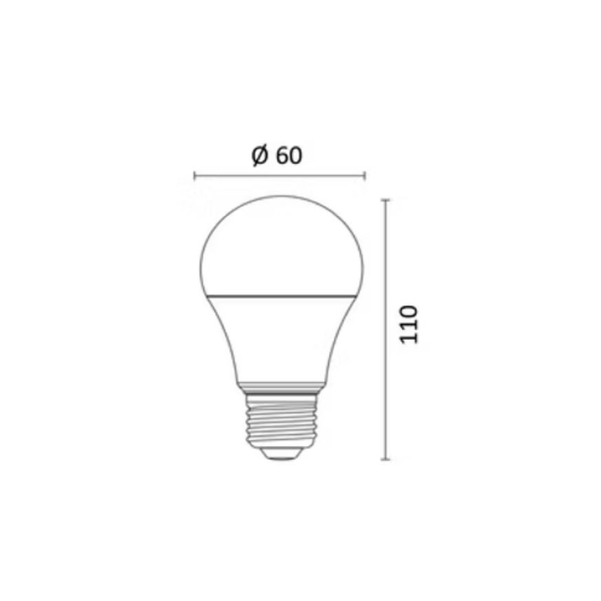 Ściemniana żarówka LED RGBW E27/8,5W/230V 3000-6500K Wi-Fi - Reality